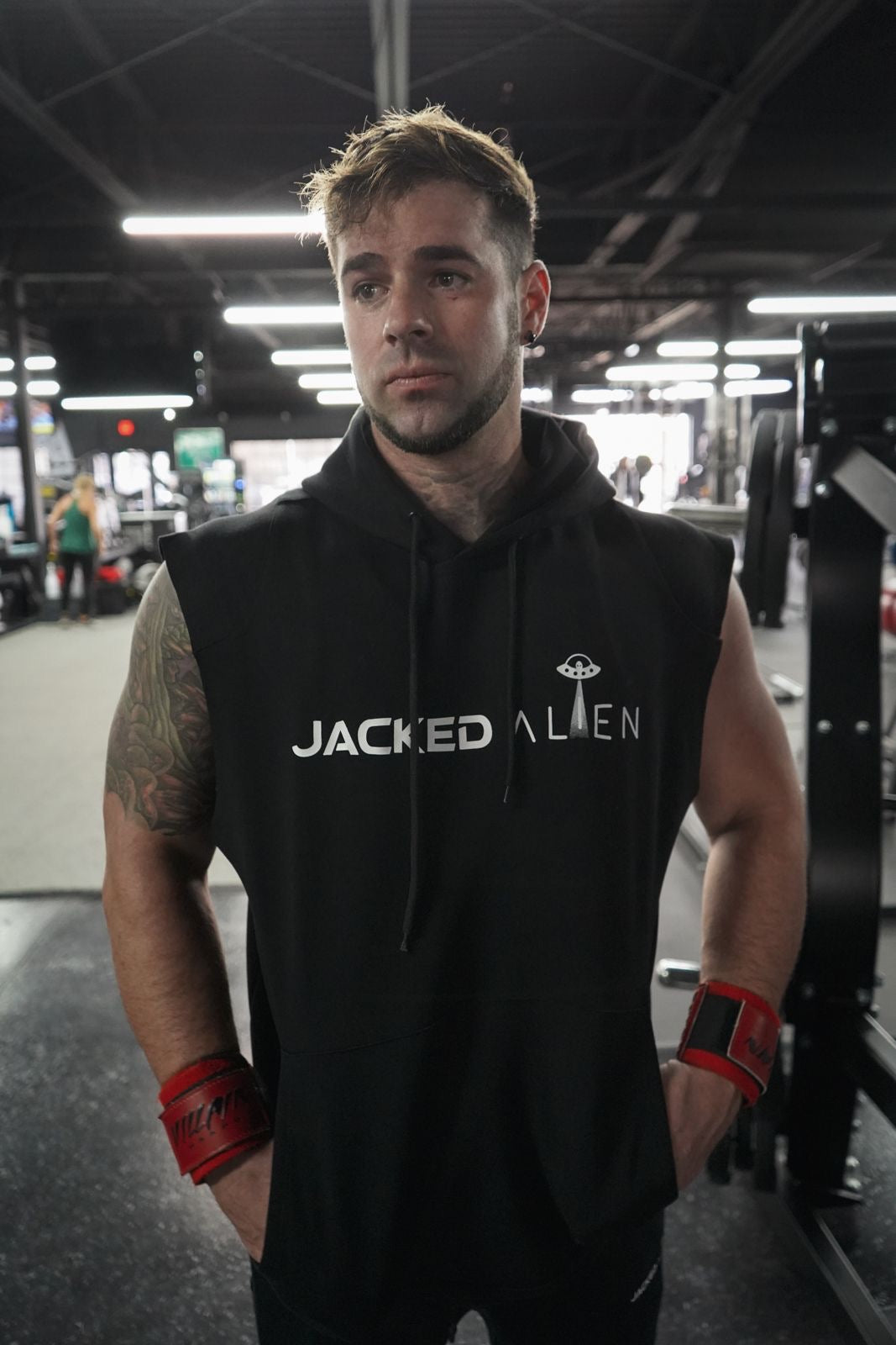 Jacked Club Black Out Sleeveless Hoodie