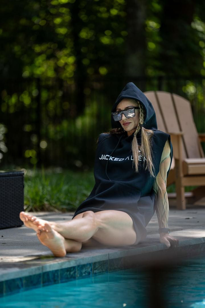Jacked Club Black Out Sleeveless Hoodie