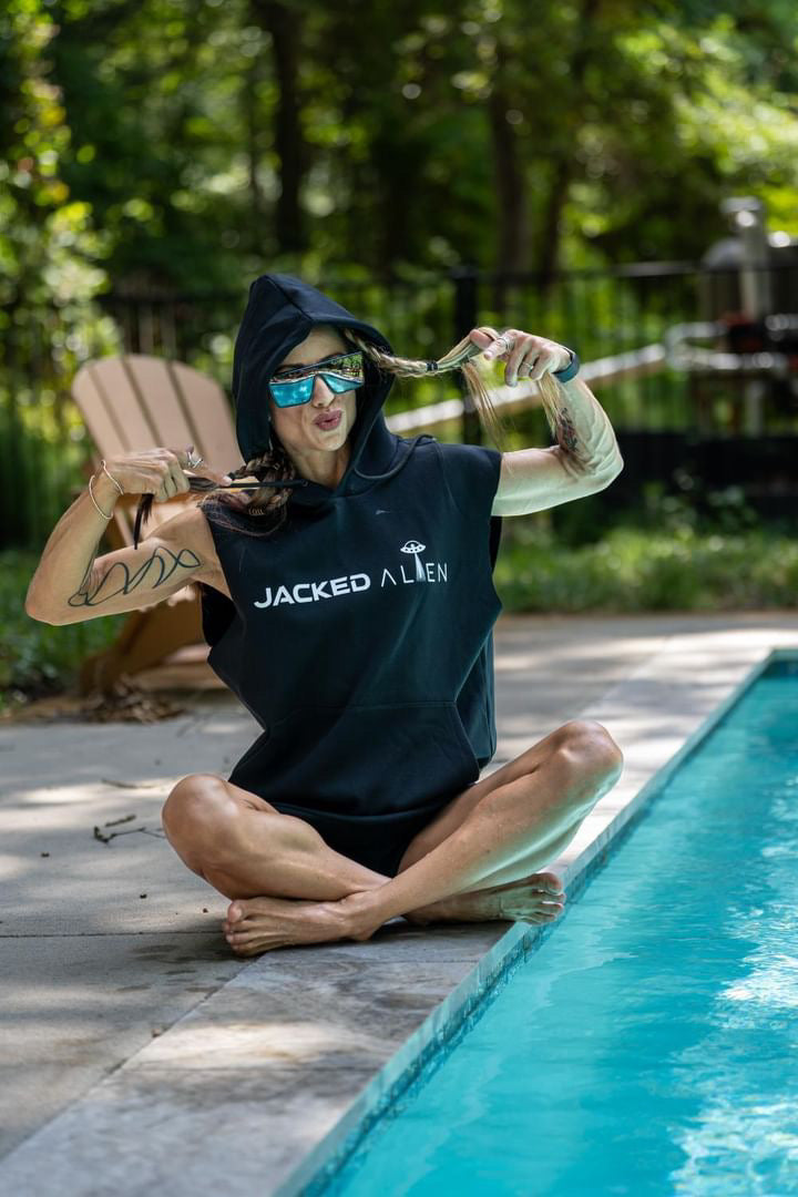 Jacked Club Black Out Sleeveless Hoodie