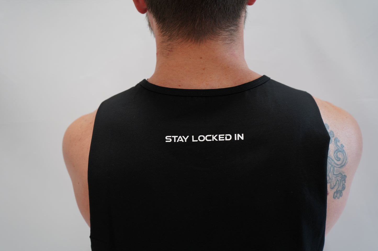 Black Alien Pump Cut Off Tank Top
