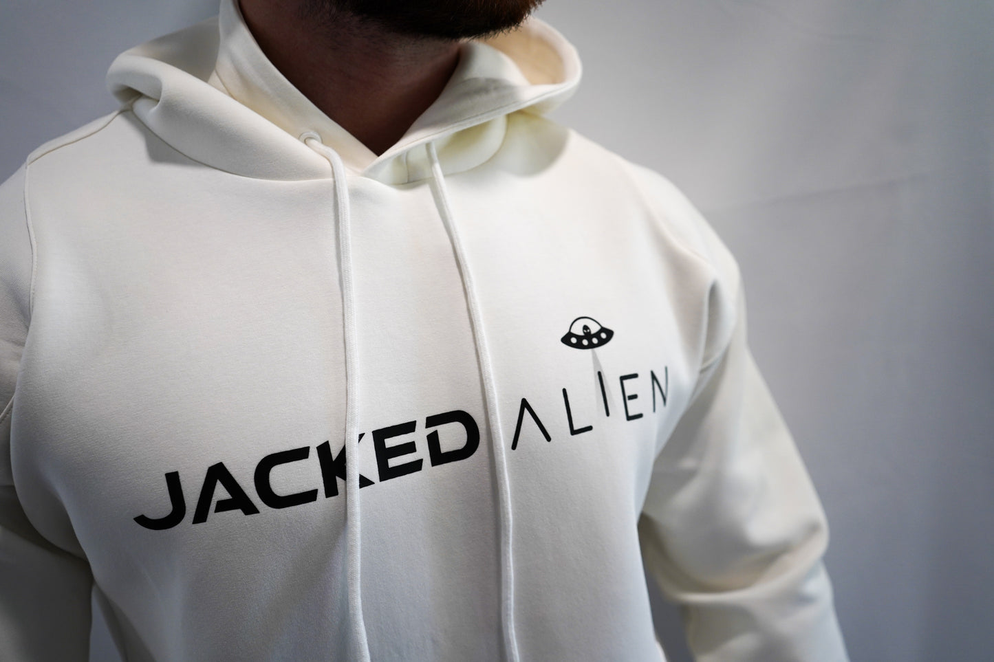 JACKED Club Cream White Hoodie