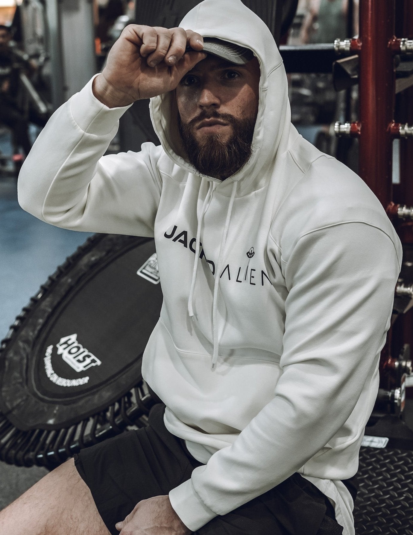JACKED Club Cream White Hoodie