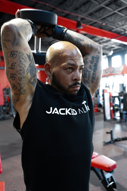 Jacked Club Black Out Sleeveless Hoodie
