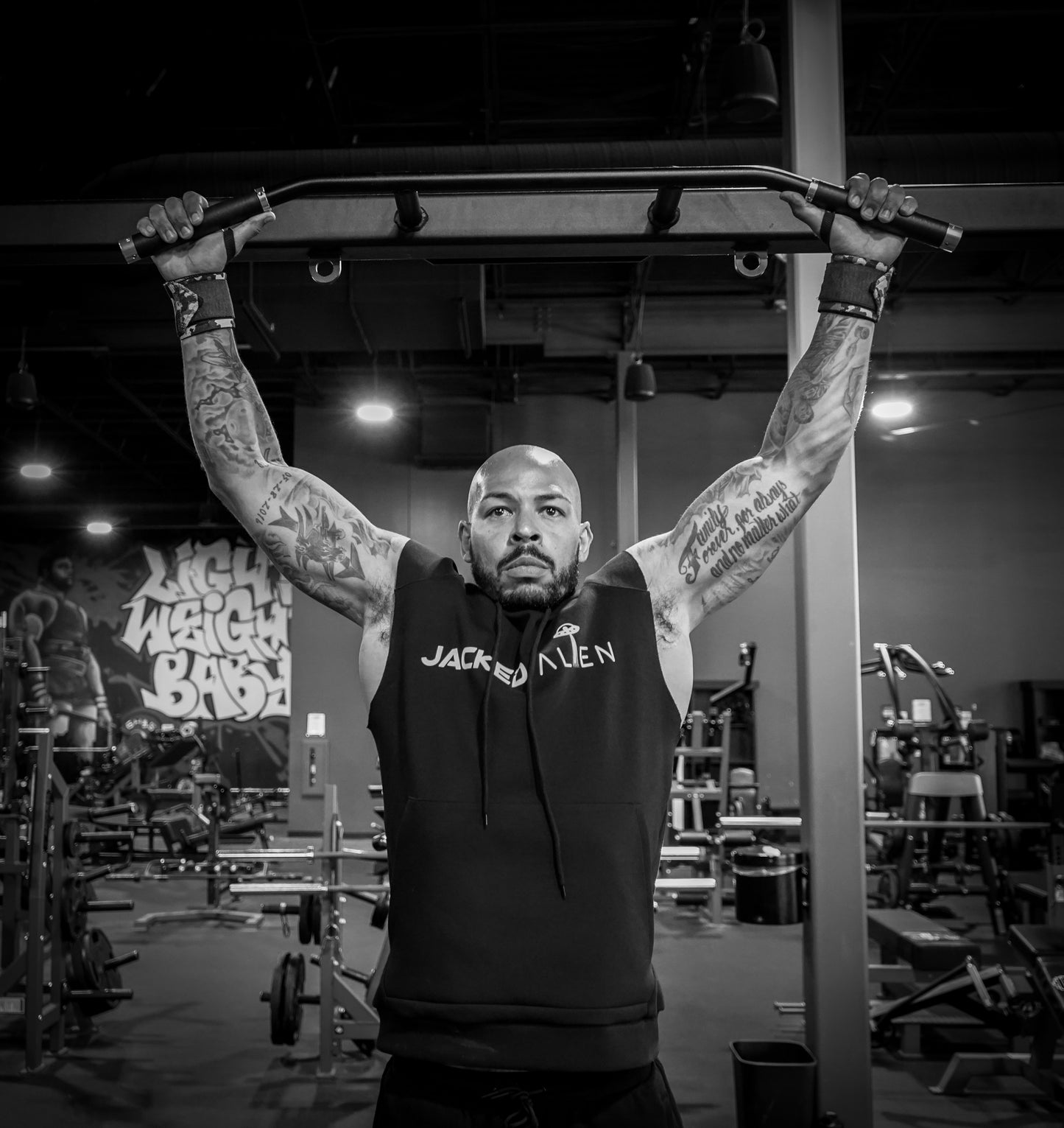 Jacked Club Black Out Sleeveless Hoodie