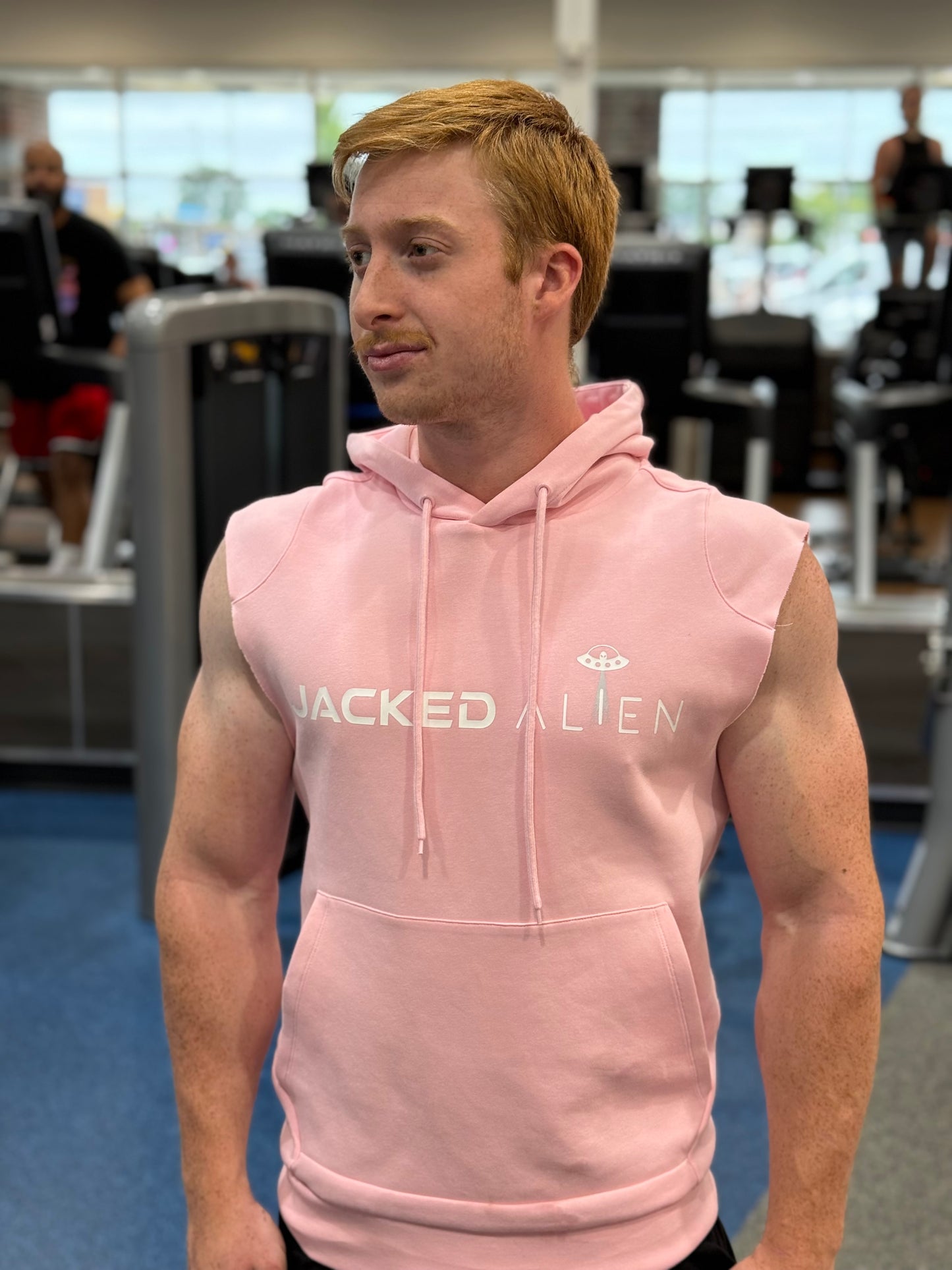 Pink JACKED Club Sleeveless Hoodie