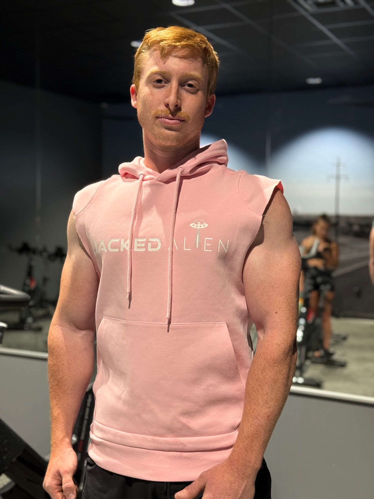 Pink JACKED Club Sleeveless Hoodie
