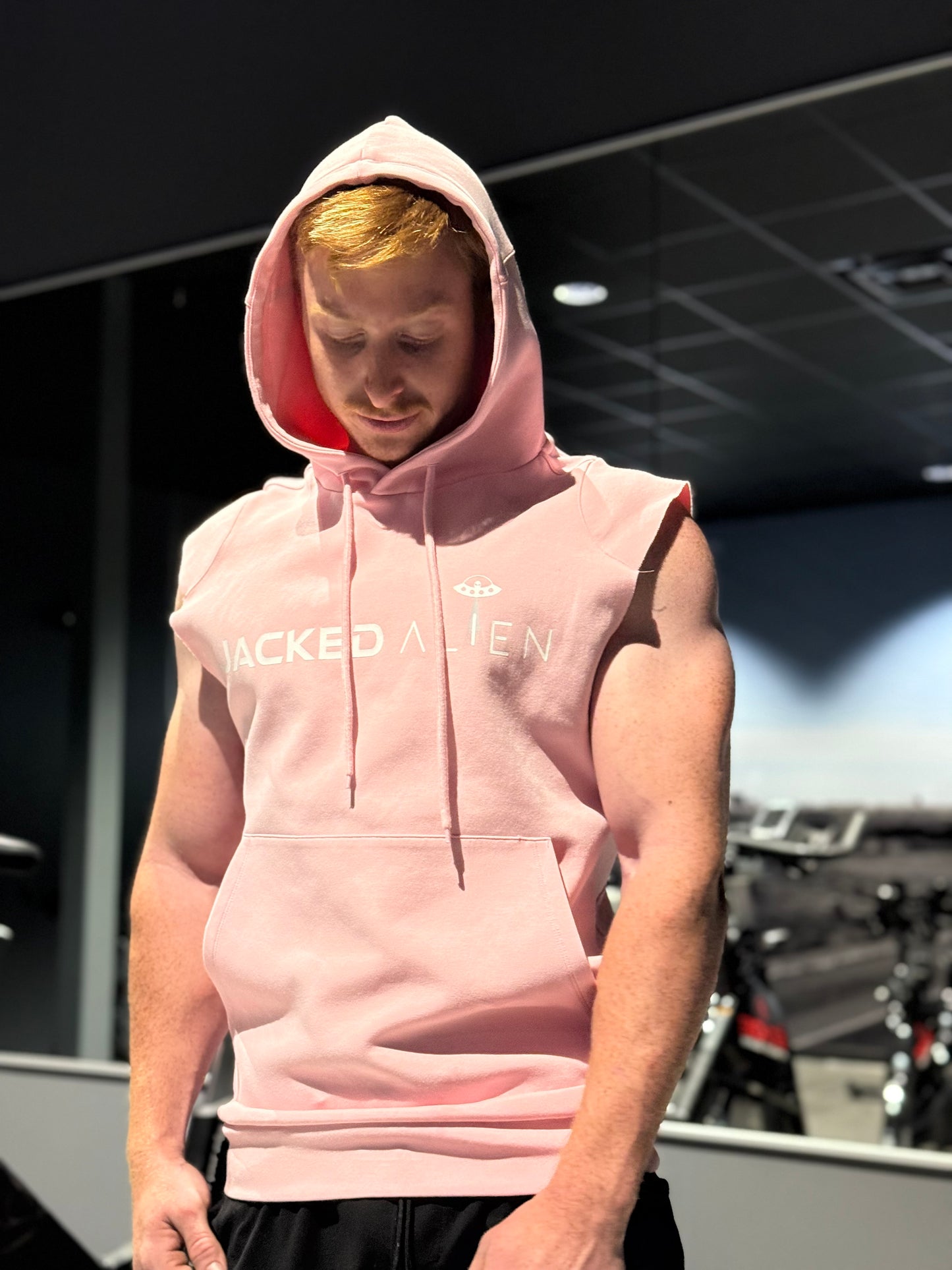 Pink JACKED Club Sleeveless Hoodie