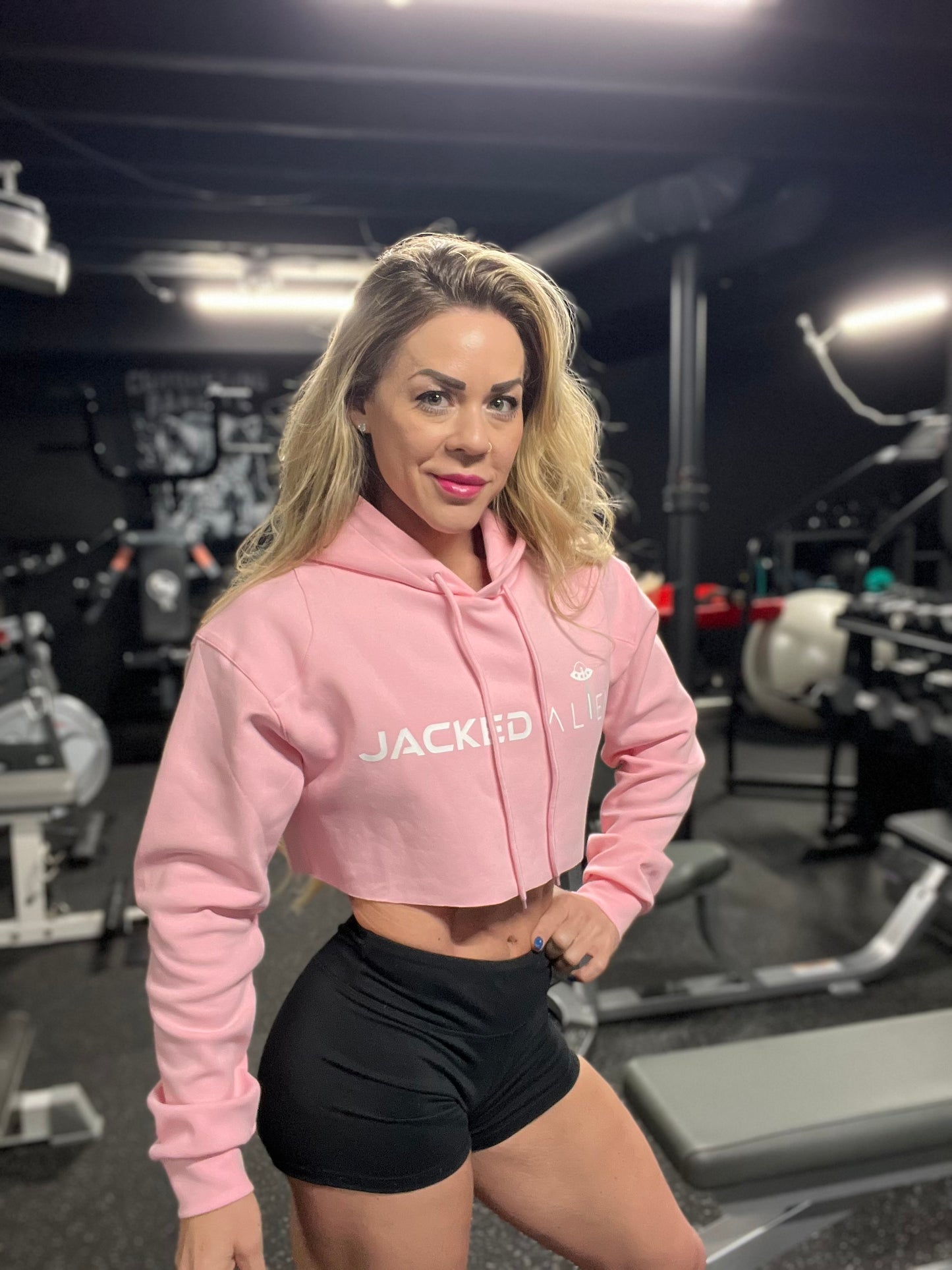 Pastel Power Cropped Hoodie