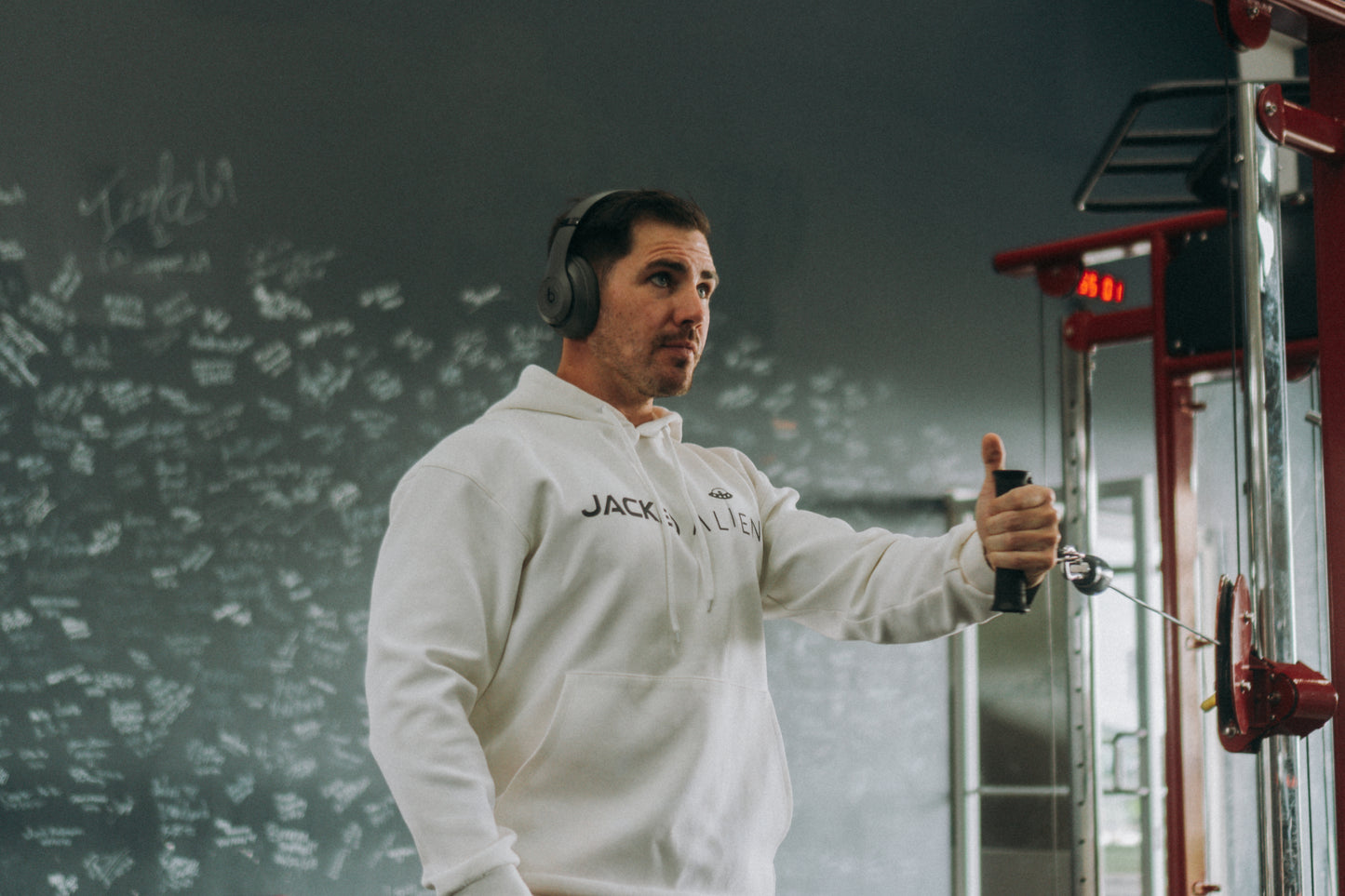 JACKED Club Cream White Hoodie