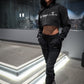 JACKED Club Cropped Hoodie - Black