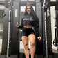 JACKED Club Cropped Hoodie - Black