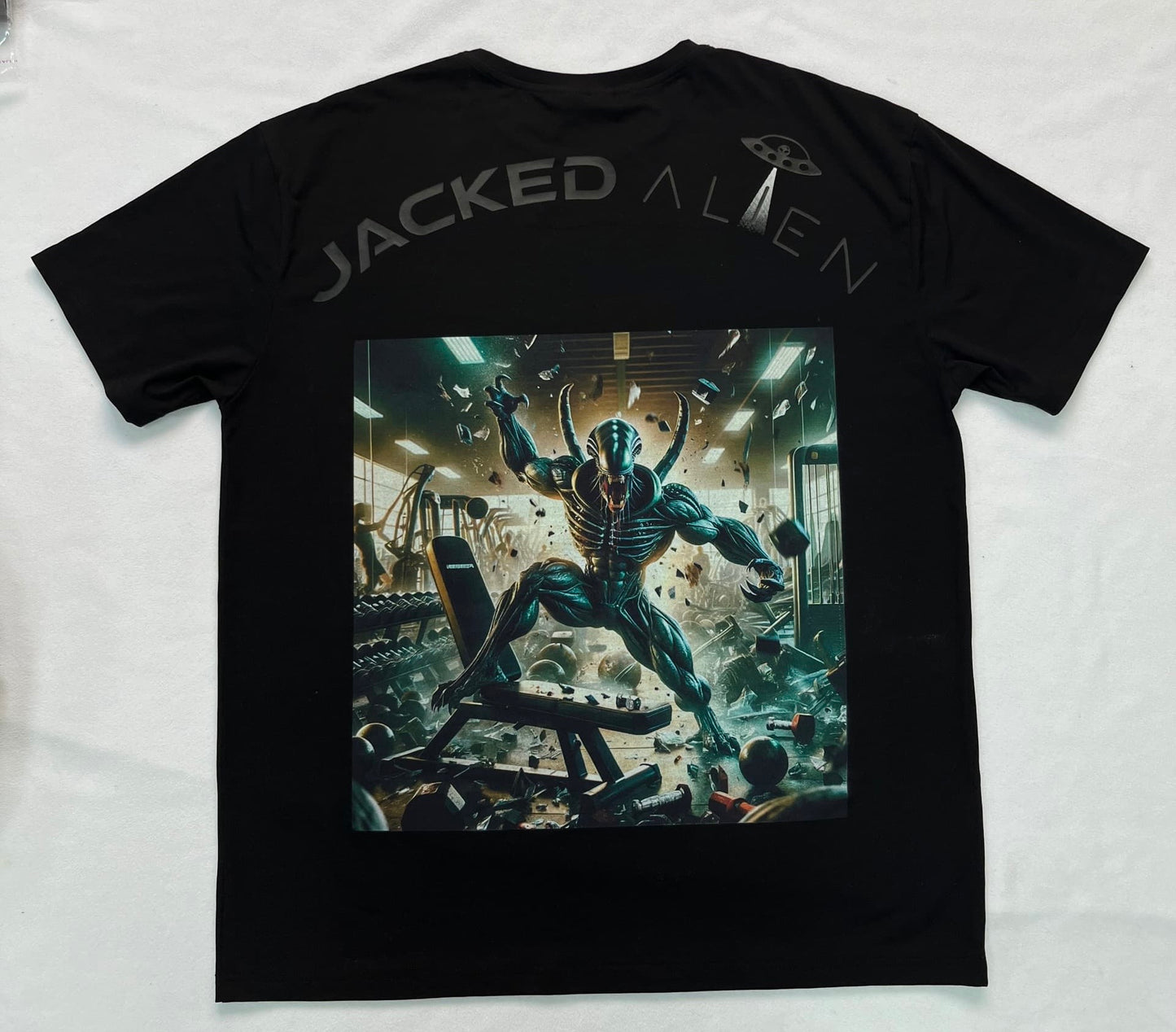 Black Alien Invader Graphic T-Shirt