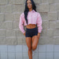 Pastel Power Cropped Hoodie