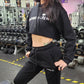 JACKED Club Cropped Hoodie - Black