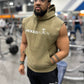 Jacked CLUB Olive Sleeveless Hoodie