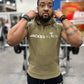 Jacked CLUB Olive Sleeveless Hoodie