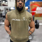 Jacked CLUB Olive Sleeveless Hoodie