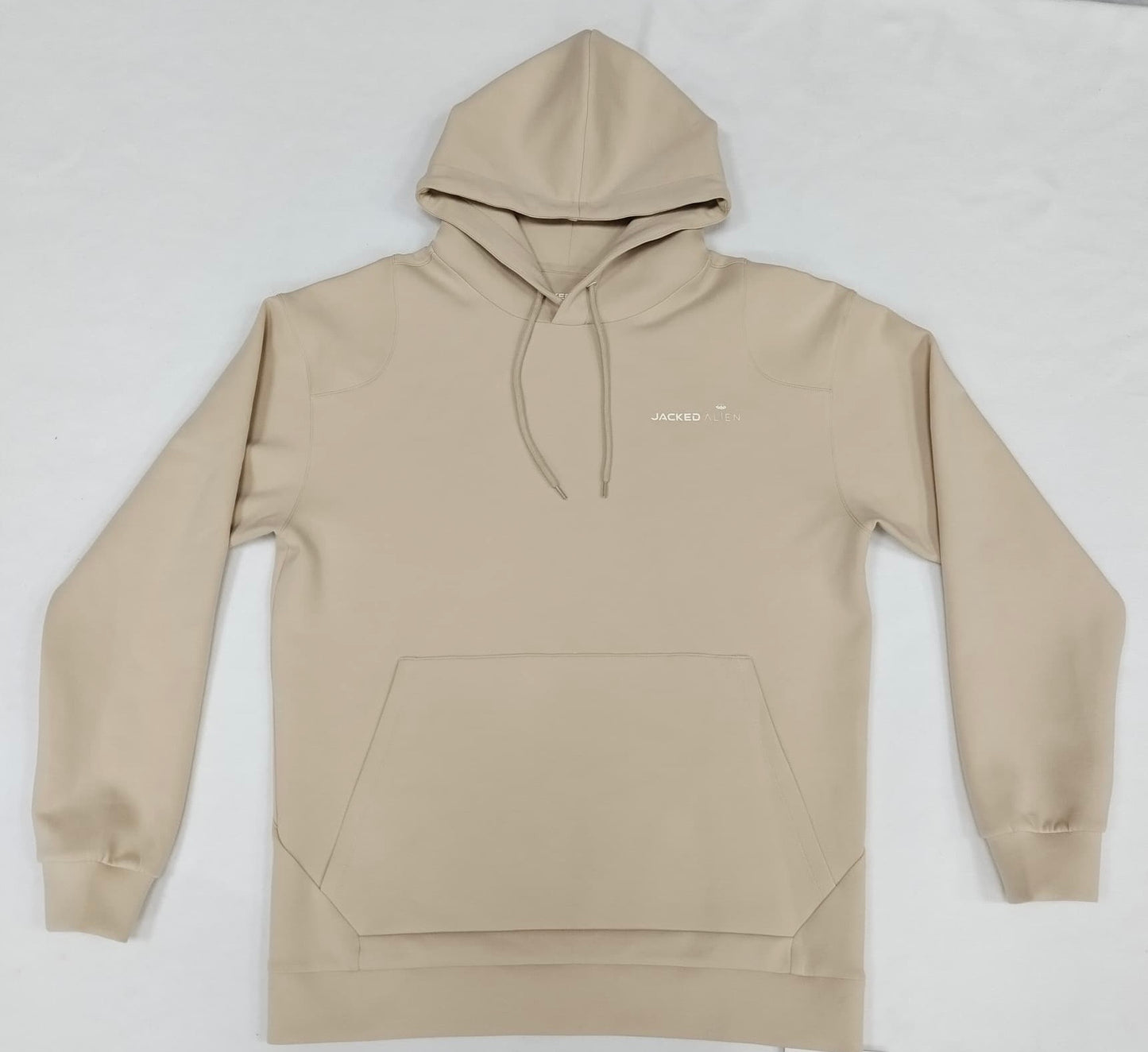 Beige Cropped Jacked Alien Hoodie